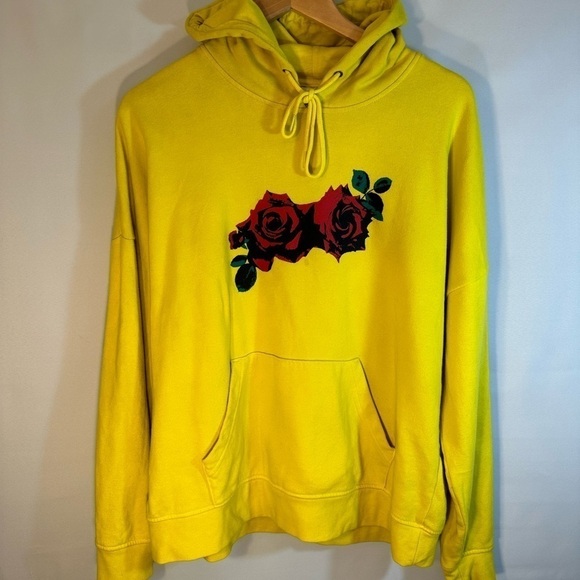 Empyre Lime Green Drawstring Hooded Long Sleeve Kangaroo Pocket Sweatshirt L - Picture 10 of 10